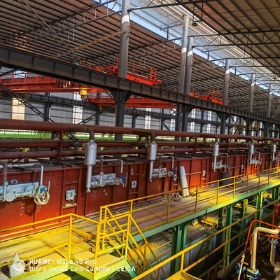 مصنع خط الجلفنة بالغمس الساخن لشريط الصلب 0.5-1.5mm 400mm 70000TPY