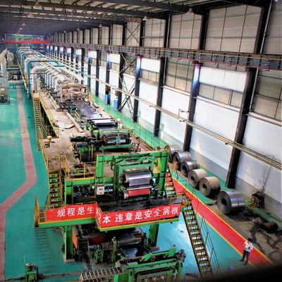 مصنع الجلفنة الأوتوماتيكي بالزنك 1.0mm 2.2mm 300mm 90000TPY Steel Metal